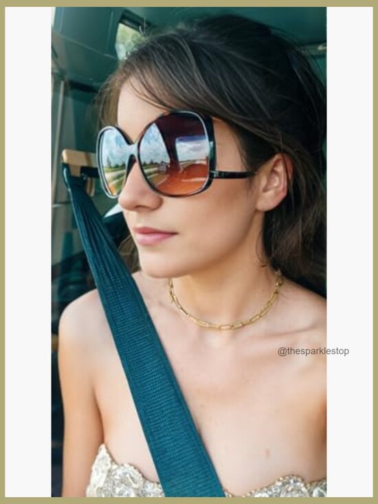 Oversized Square Cat Eye Hybrid Butterfly Sunglasses UV Protection Gift Box main image 4